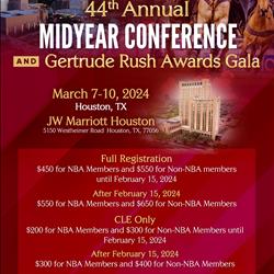 44th Annual Mid-Year Conference &amp; Gertrude Rush Awards Gala